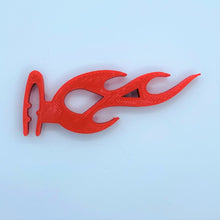 Load image into Gallery viewer, ShoeTails Red Fire Flame Shoe Clip Attachment for Clogs and Shoes (1 Pair)