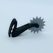 Load image into Gallery viewer, ShoeTails Mini Spinning Spurs Black with Silver for Clogs and Shoes (1 Pair)