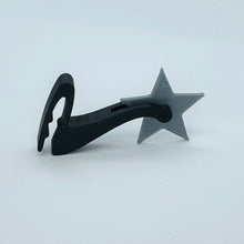Load image into Gallery viewer, ShoeTails Mini Spinning Spurs Black with Silver Star for Clogs and Shoes (1 Pair)