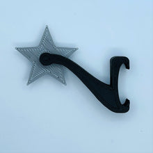 Load image into Gallery viewer, ShoeTails Mini Spinning Spurs Black with Silver Star for Crocs* (1 Pair)