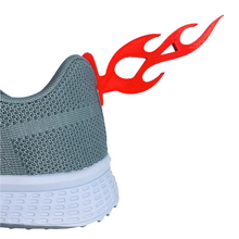 Load image into Gallery viewer, ShoeTails Red Fire Flame Shoe Clip Attachment for Clogs and Shoes (1 Pair)