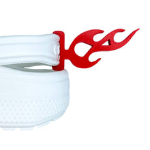 Load image into Gallery viewer, ShoeTails Red Fire Flame Shoe Clip Attachment for Crocs* (1 Pair)